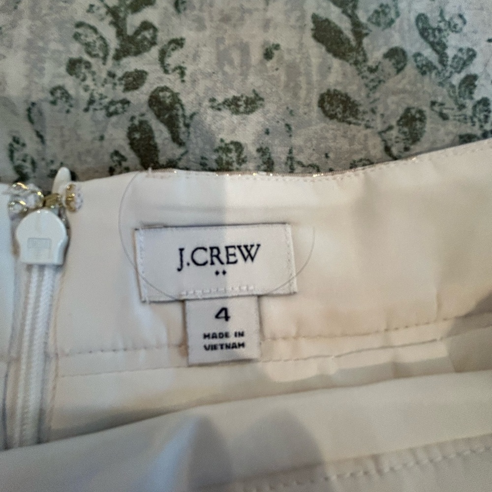 J. Crew White Floral A-Line Skirt - Picture 3 of 5